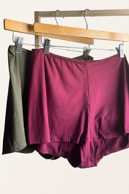 New Cosy Charlotte autumn edit launch - made in england from sustainable material such as Italian regenerated nylon from ocean plastic and Austrian Micromodal Jersey made from trees. 