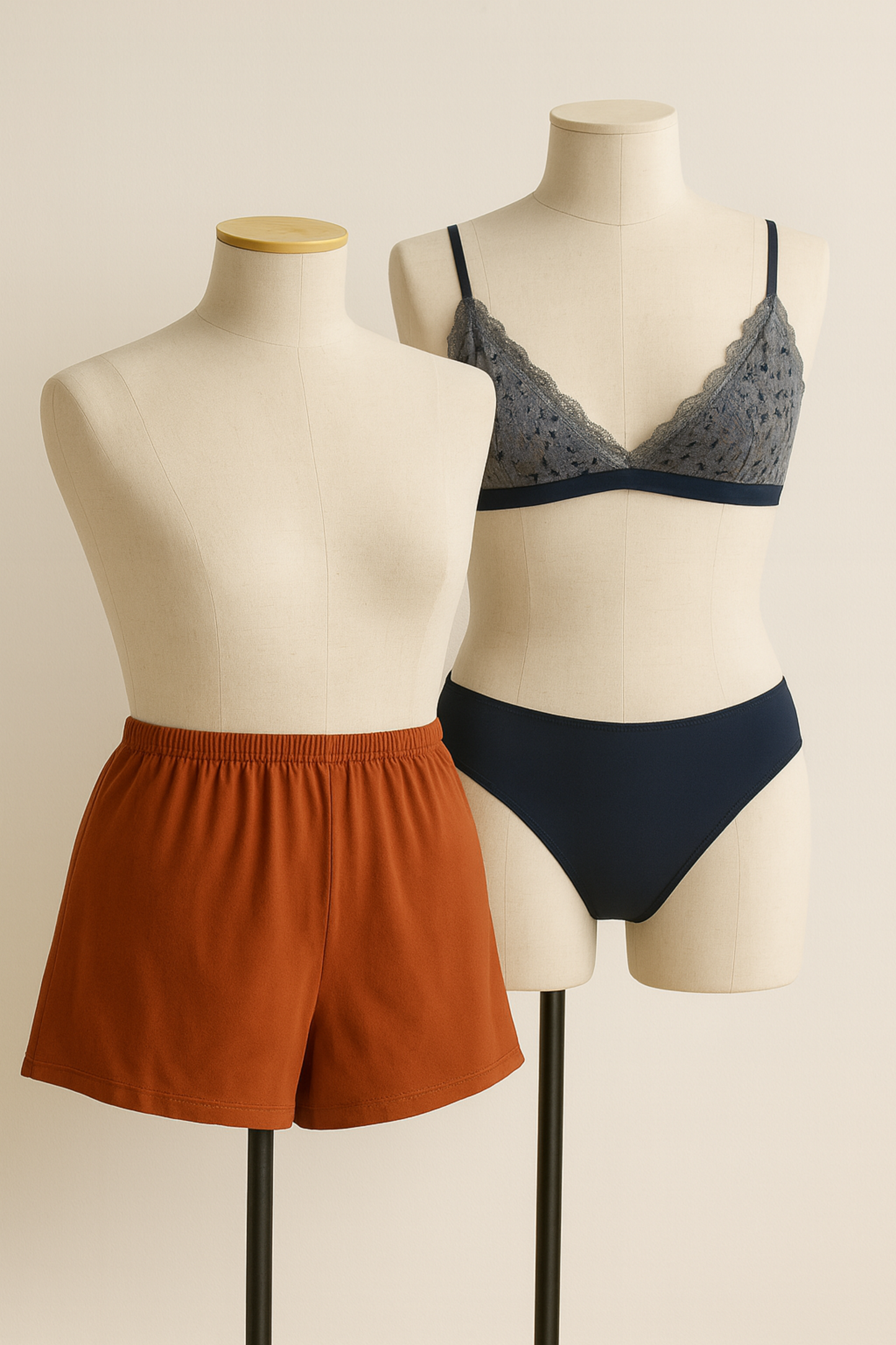 Cosy Charlotte and Sleek Sophie for Cuurve - beautiful and sustainable underwear handmade in England