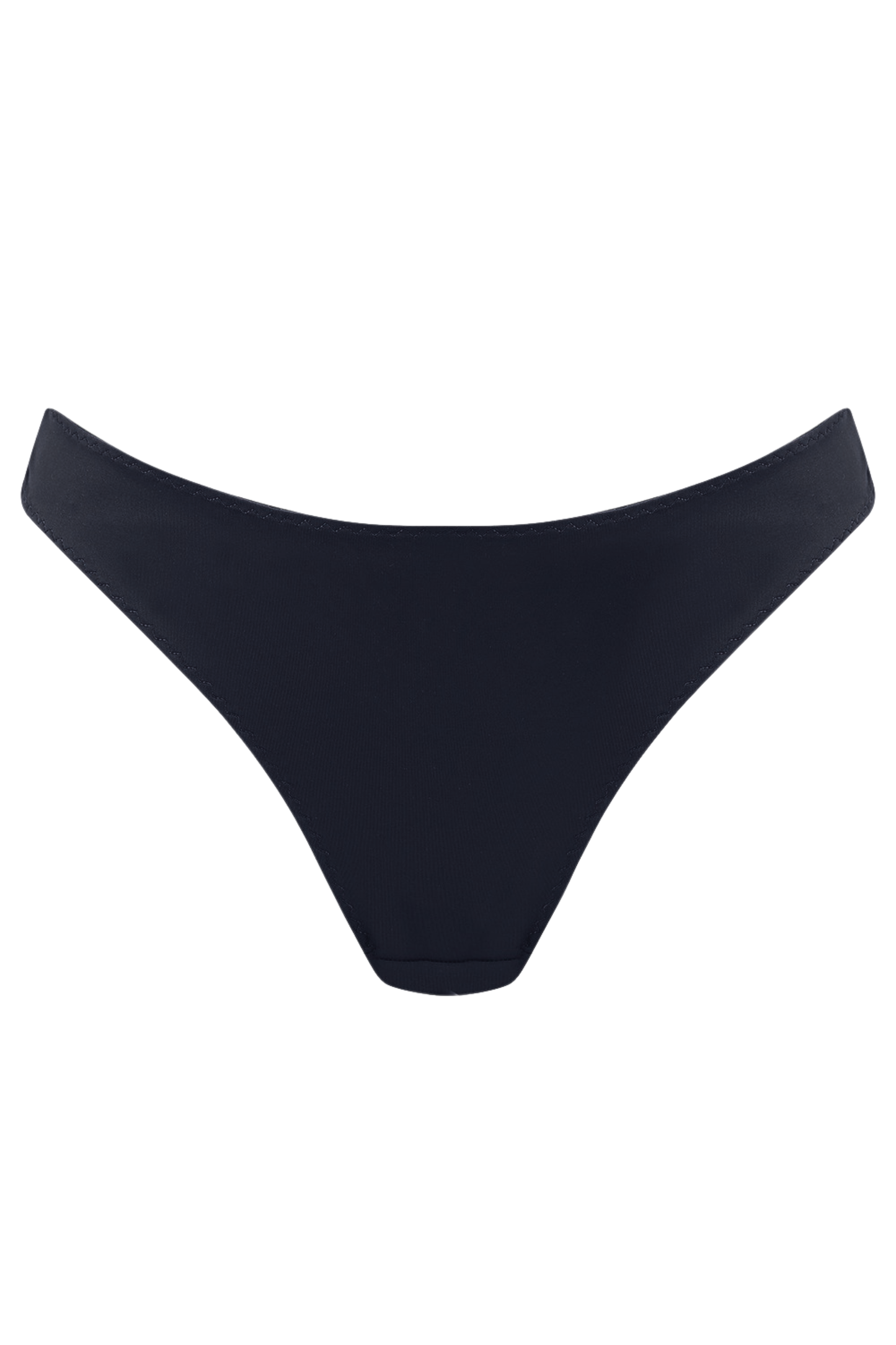 Black low rise lace brief for women, designed to be loose and non-constricting for swollen or sensitive bodies, with a smooth front panel and soft stretch waistband. Made in England.