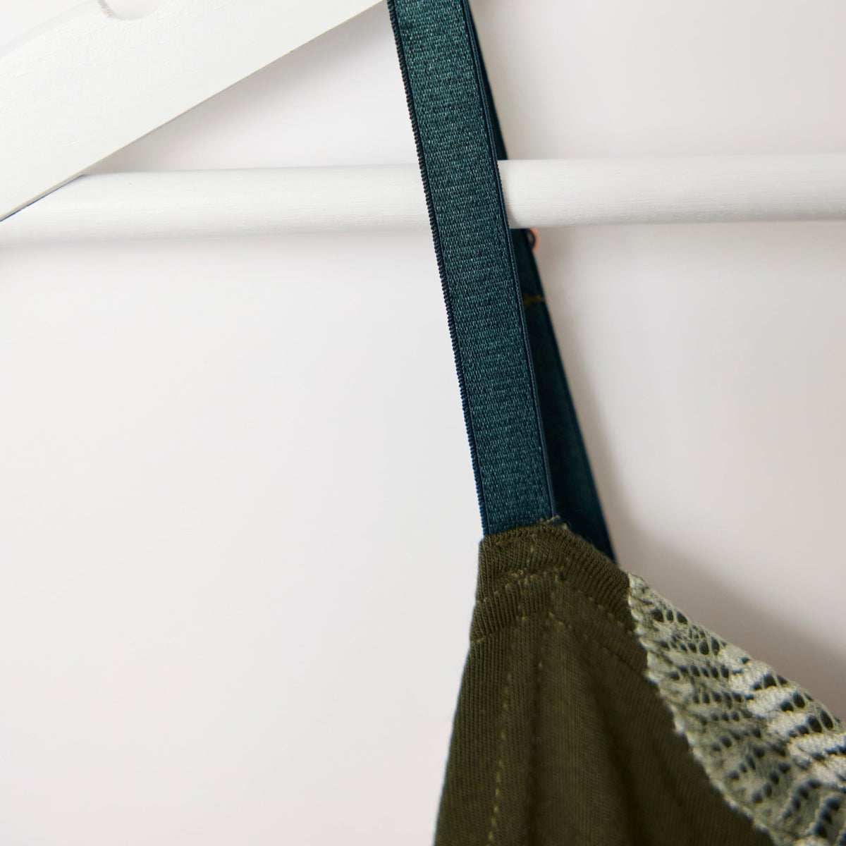 The Calm Clara Cami, a Dark Olive modal cowl-neck cami, product photo 3 of 6