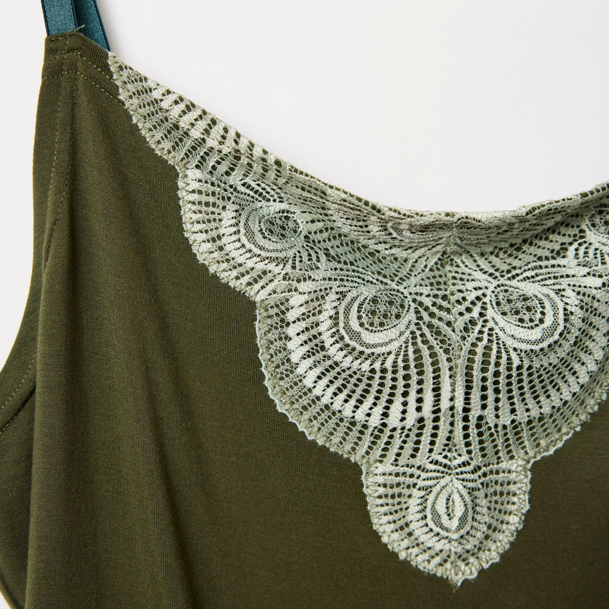 The Calm Clara Cami, a Dark Olive modal cowl-neck cami, product photo 5 of 6