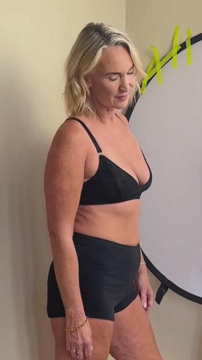 The Structured Selena wire-free lace bra in black, video