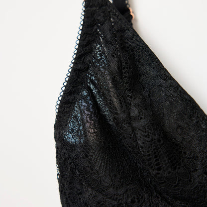 The Structured Selena — wire-free lace bra in black, product photo 3 of 7
